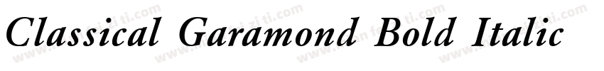 Classical Garamond Bold Italic BT字体转换